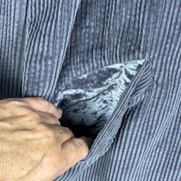 J. Jill Gray Corduroy Jacket with velvet trim - Picture 7 of 8